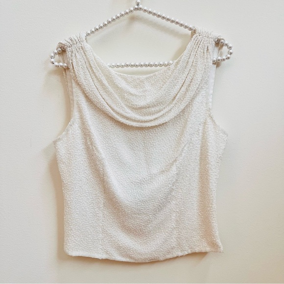 Cache Cream Draped Blouse - Picture 1 of 8
